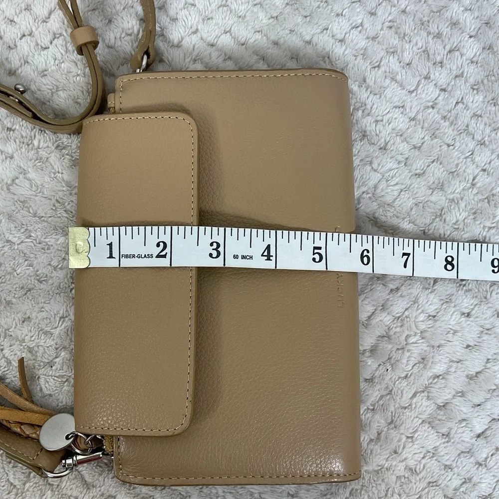 Lucky Brand Genuine Leather Tan Crossbody